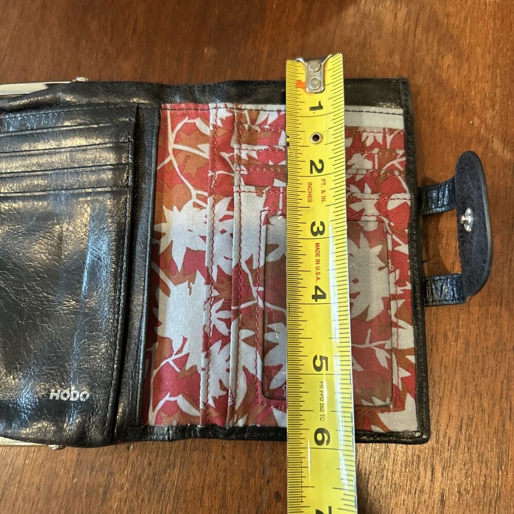 HOBO Black Leather Wallet with Silver Hardware - Picture 13 of 14